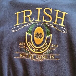 Notre Dame Irish Embroidered Navy Sweatshirt